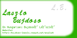 laszlo bujdoso business card